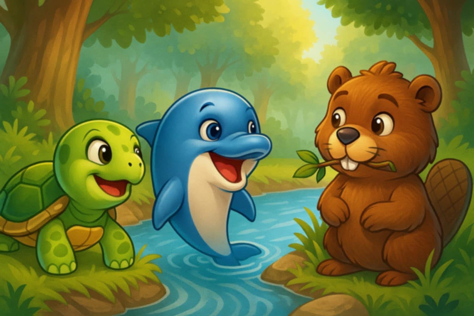 Nubo, Tari i Bomo pojawiają się przy potoku, by pomóc Lulo